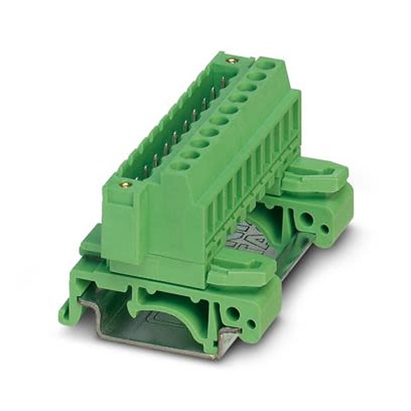 Phoenix Contact, UMSTBVK 2 Pole Horizontal DIN Connector, 12A, 320V, Screw-On, DIN Rail Male