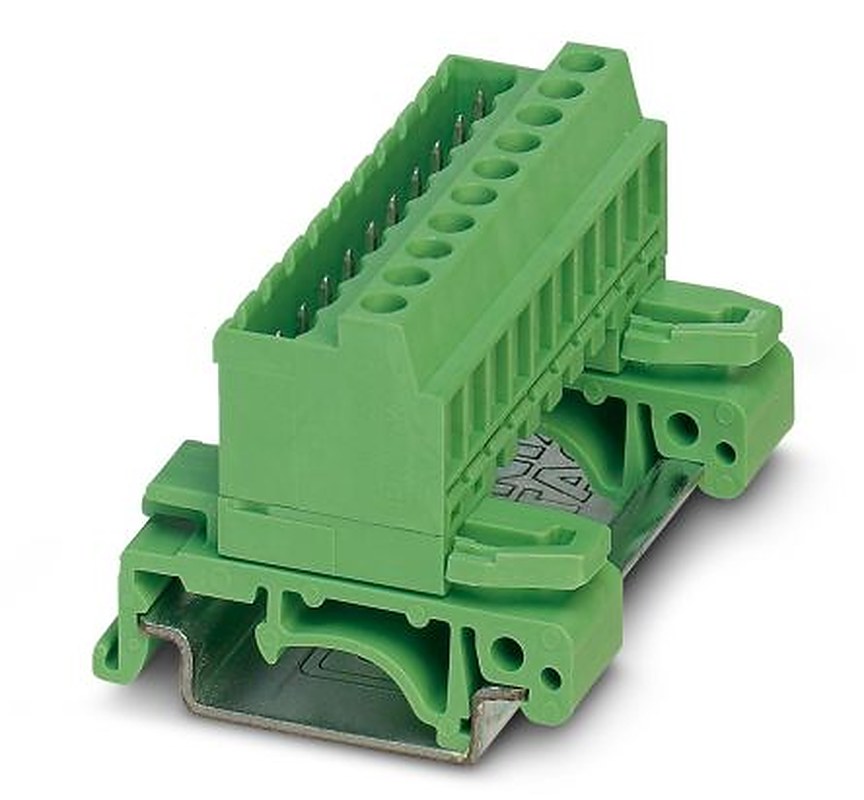 Phoenix Contact 1788240 UMSTBVK 2.5/15-G-5.08 Series DIN Rail Connector Green, 2.5mm², Screw