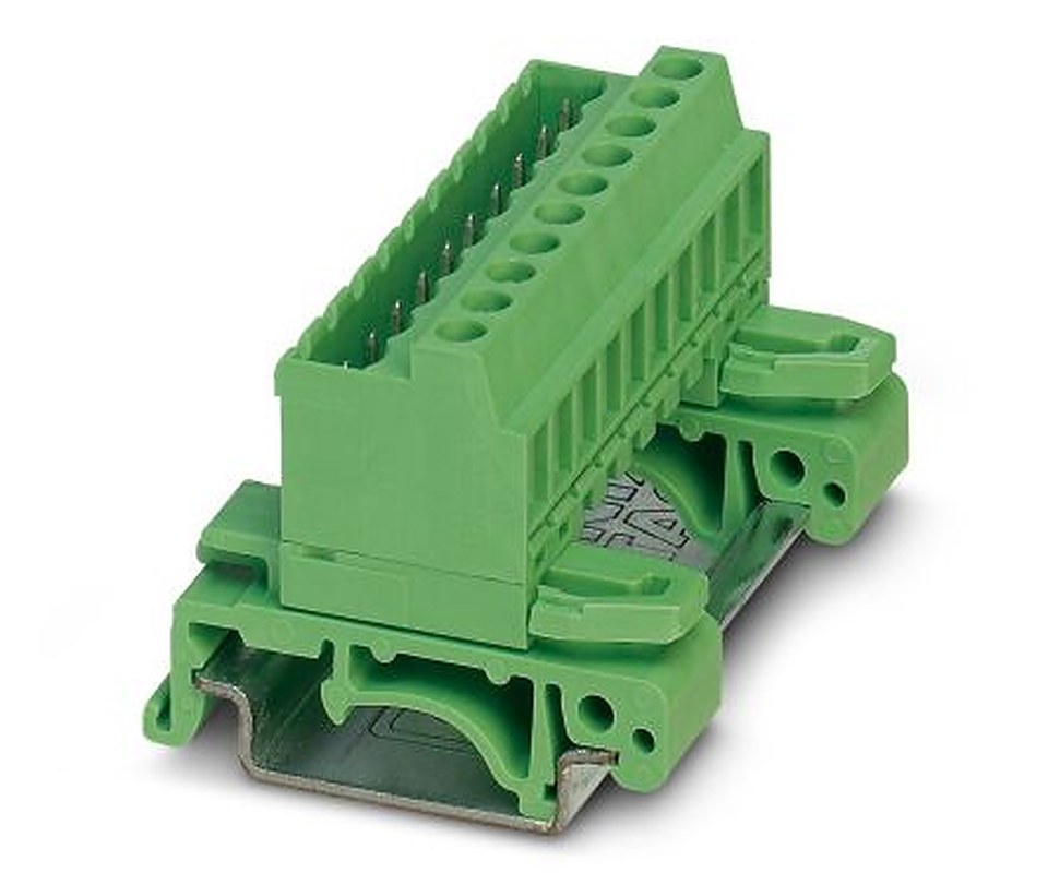 Phoenix Contact UMSTBVK 2.5/24-G-5.08 Series Straight DIN Rail PCB Terminal Block, 24 Contact(s), 5.08 mm Pitch, 1 Row