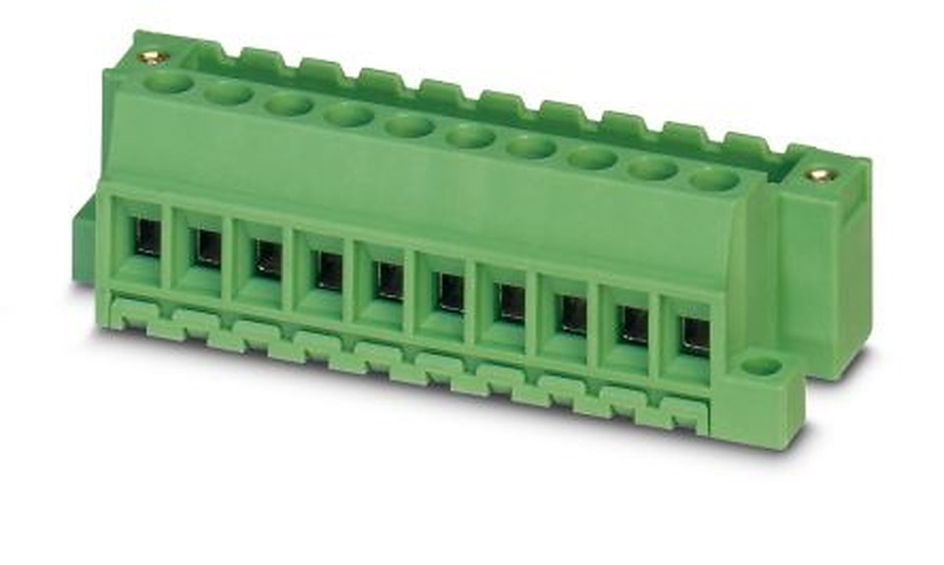 Phoenix Contact MVSTBU 2.5/10-GFB-5.08 Series Pluggable Terminal Block, 10-Contact, 5.08 mm Pitch, 1 Row, 1788428