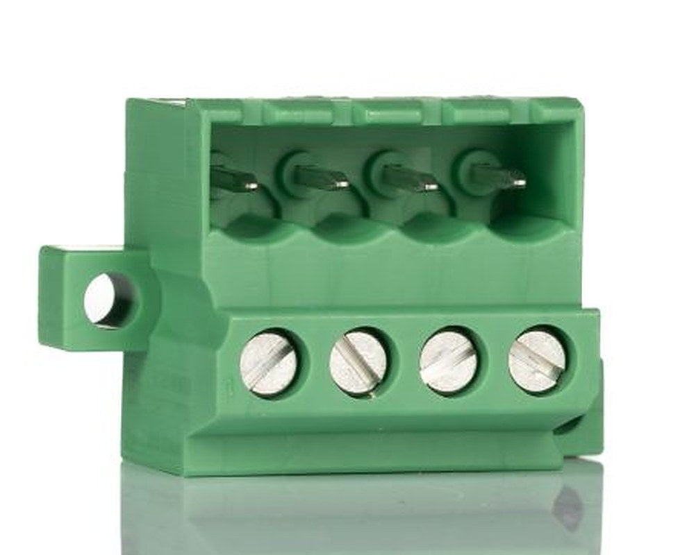 Phoenix Contact MVSTBU 2.5/4-GB-5.08 Series Pluggable Terminal Block, 4-Contact, 5.08 mm Pitch, 1 Row, 1788554