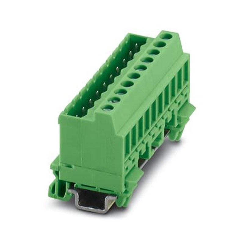 Phoenix Contact, MSTBVK 10 Pole Horizontal DIN Connector, 12A, 320V, Screw-On, DIN Rail Male