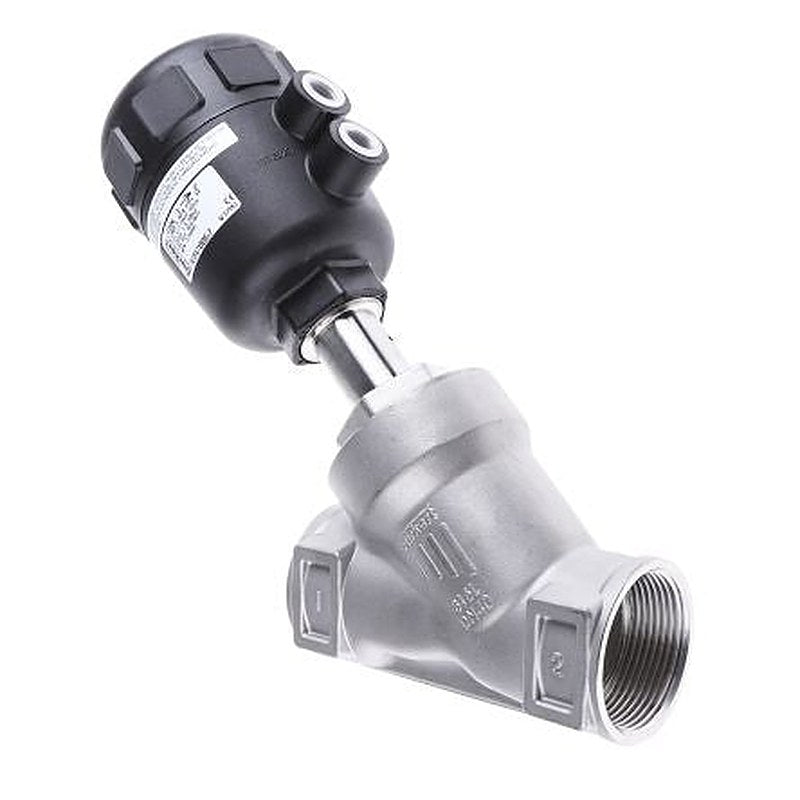 Burkert Angle type Pneumatic Actuated Valve, 16 bar 1.5 in