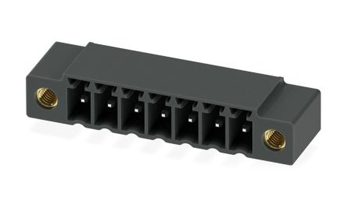 Phoenix Contact MC 1.5/ 7-GF-3.5 P20 THR Series Pluggable Terminal Block, 7-Contact, 3.5 mm Pitch, 1 Row, 1789481