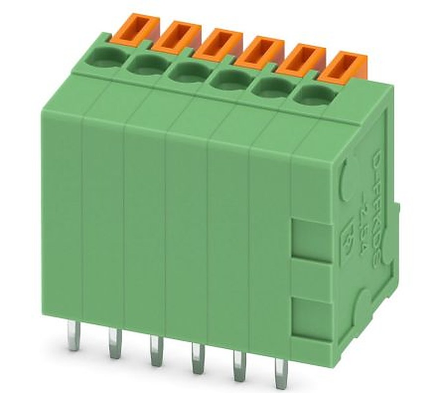 Phoenix Contact COMBICON Control Series Vertical PCB Terminal Block, 6 Contact(s), 2.54 mm Pitch, 1 Row