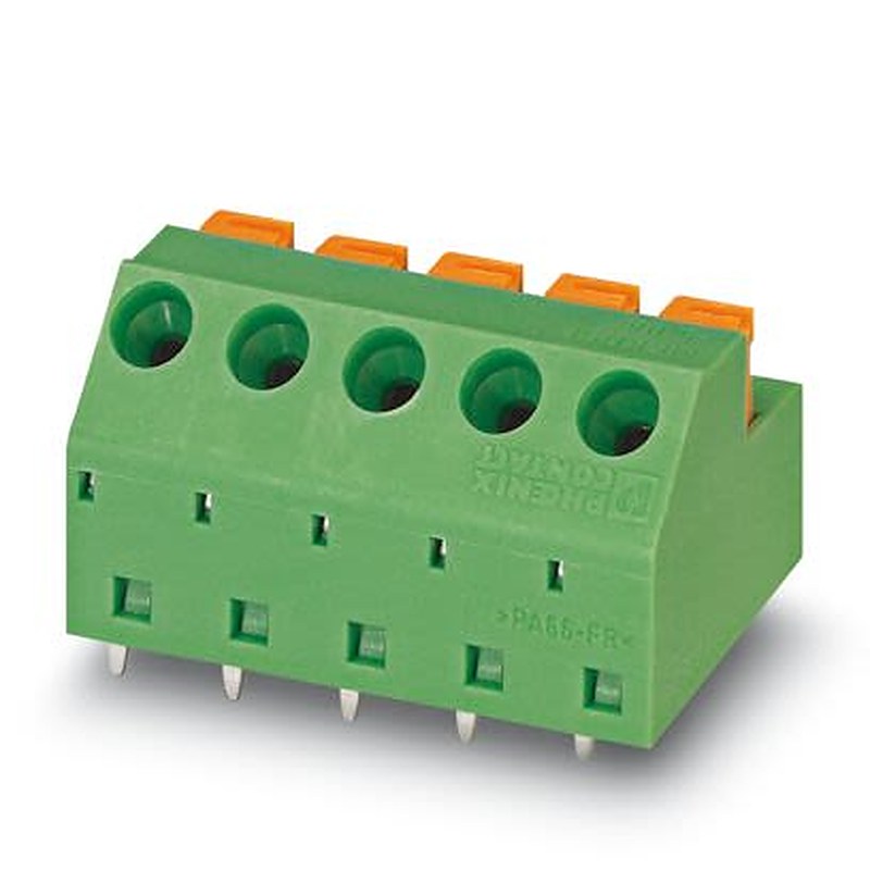 Phoenix Contact MFKDSP Series PCB Terminal Block, 2-Contact, 5.08 mm Pitch, Wave Soldering Mount, 1 Row