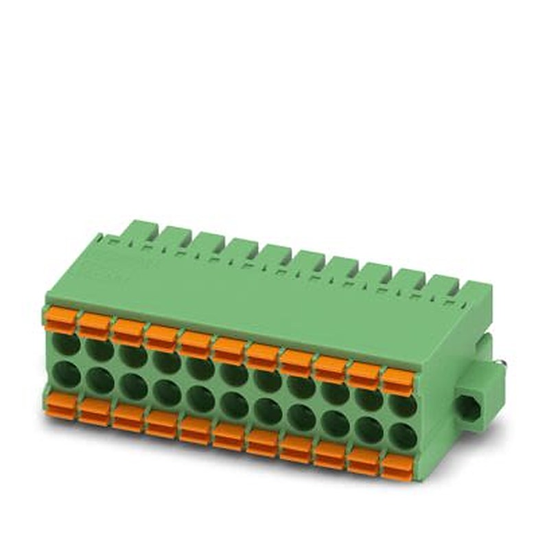 Phoenix Contact DFMC Series PCB Connector, 22-Contact, 3.5 mm Pitch, Screw, 2 Row Push-in Spring