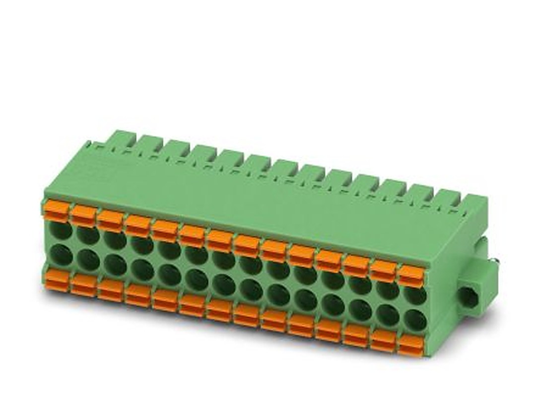 Phoenix Contact DFMC 1.5/14-STF-3.5 Series Pluggable Terminal Block, 28-Contact, 3.5 mm Pitch, 2 Row, 1790412