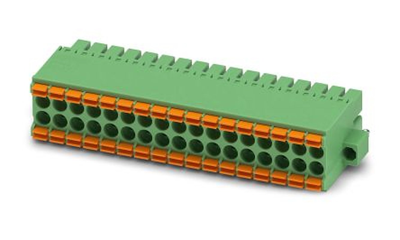 Phoenix Contact DFMC 1.5/17-STF-3.5 Series Pluggable Terminal Block, 34-Contact, 3.5 mm Pitch, 1 Row, 1790441