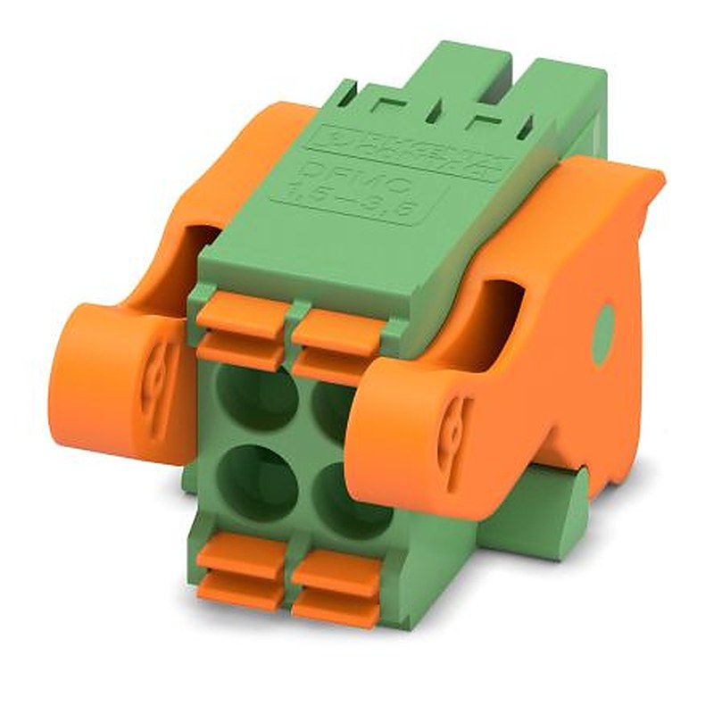 Phoenix Contact 5-LR, 5/2-ST-3, DFMC 1 Series Pluggable Terminal Block, 4-Contact, 3.5 mm Pitch, 2 Row, 1790483