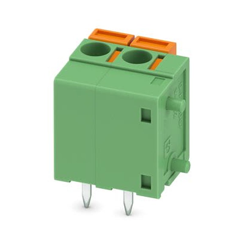 Phoenix Contact FFKDSA/V1 Series PCB Terminal Block, 2-Contact, 5.08 mm Pitch, Wave Soldering Mount, 1 Row