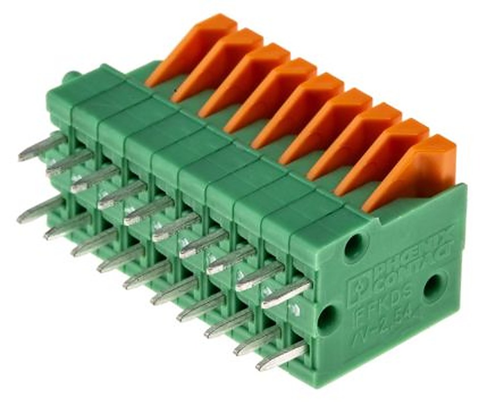 Phoenix Contact FFKDS/V-2.54 Series Vertical PCB Terminal Block, 1 Contact(s), 2.54 mm Pitch, 1 Row