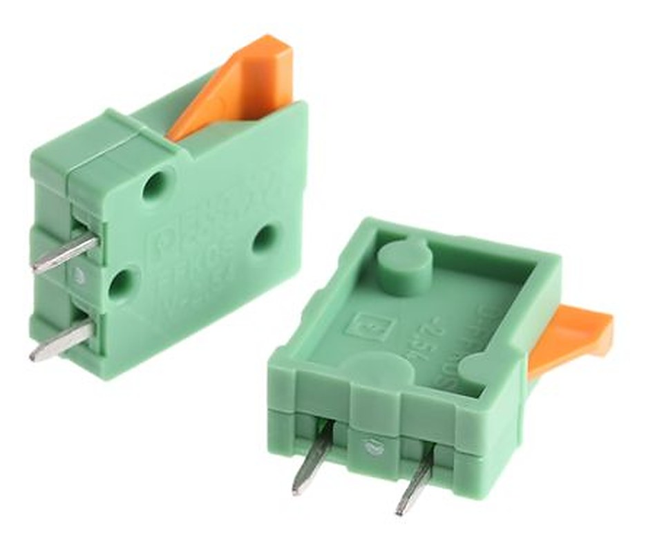 Phoenix Contact FFKDSA1/V-5.08 Series 90° PCB Terminal Block, 1 Contact(s), 2.54 mm Pitch, 1 Row