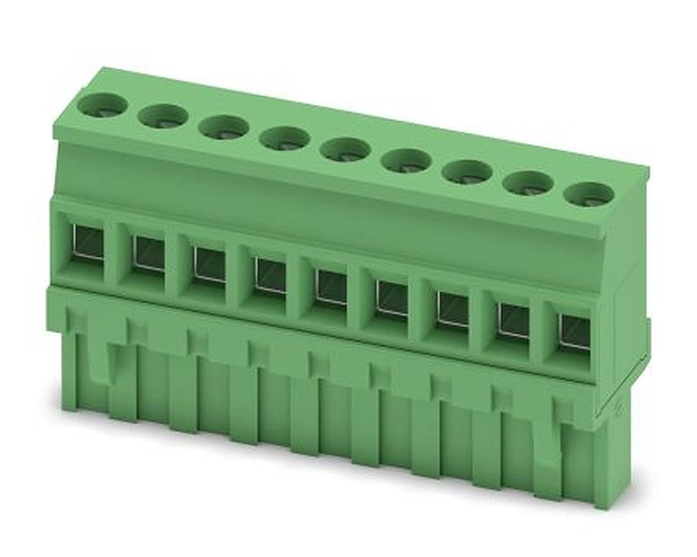 Phoenix Contact MVSTBR 2.5/9-ST Series Pluggable Terminal Block, 9-Contact, 5 mm Pitch, 1 Row, 1792087