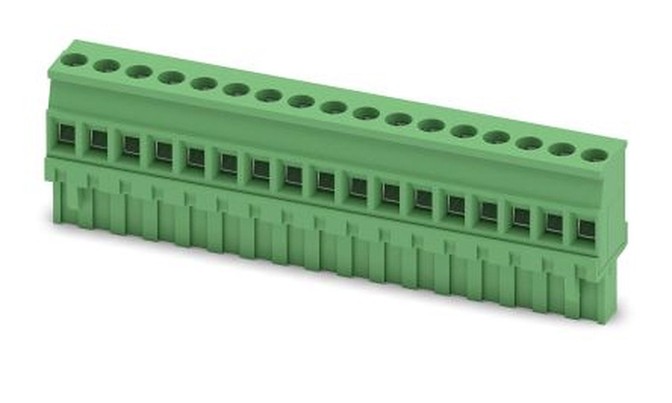 Phoenix Contact MVSTBR 2.5/17-ST Series Pluggable Terminal Block, 17-Contact, 5 mm Pitch, 1 Row, 1792168