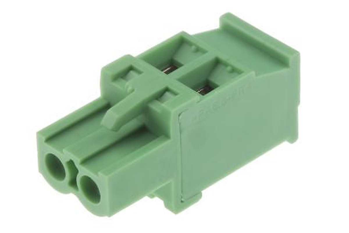 Phoenix Contact MVSTBR 2.5/2-ST-5.08 Series Pluggable Terminal Block, 2-Contact, 5.08 mm Pitch, 1 Row, 1792249