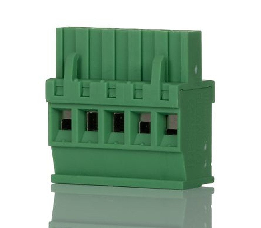 Phoenix Contact MVSTBR 2.5/5-ST-5.08 Series Pluggable Terminal Block, 5-Contact, 5.08 mm Pitch, 1 Row, 1792278