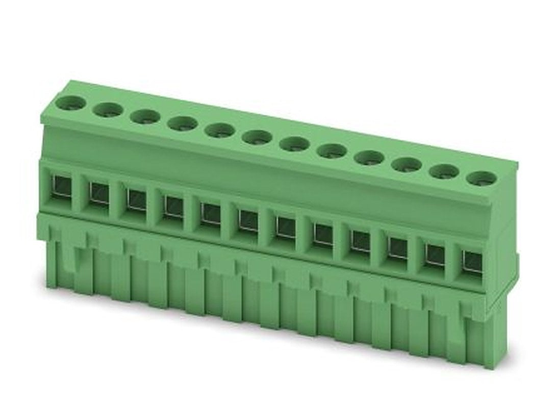 Phoenix Contact MVSTBR 2.5/12-ST-5.08 Series Pluggable Terminal Block, 12-Contact, 5.08 mm Pitch, 1 Row, 1792346