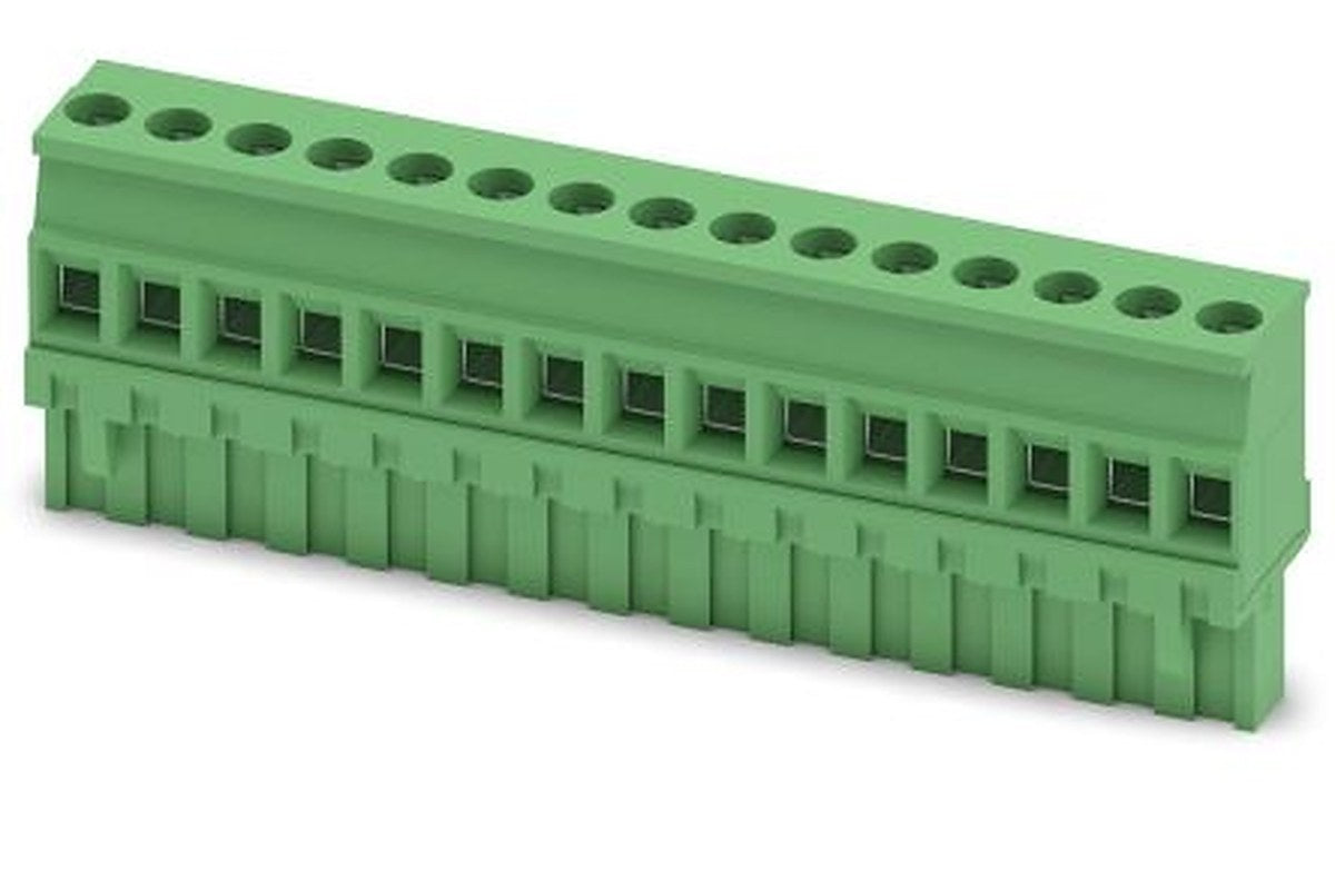Phoenix Contact MVSTBR 2.5/15-ST-5.08 Series PCB Terminal Block, 15-Contact, 5.08 mm Pitch, 1 Row, 1792375
