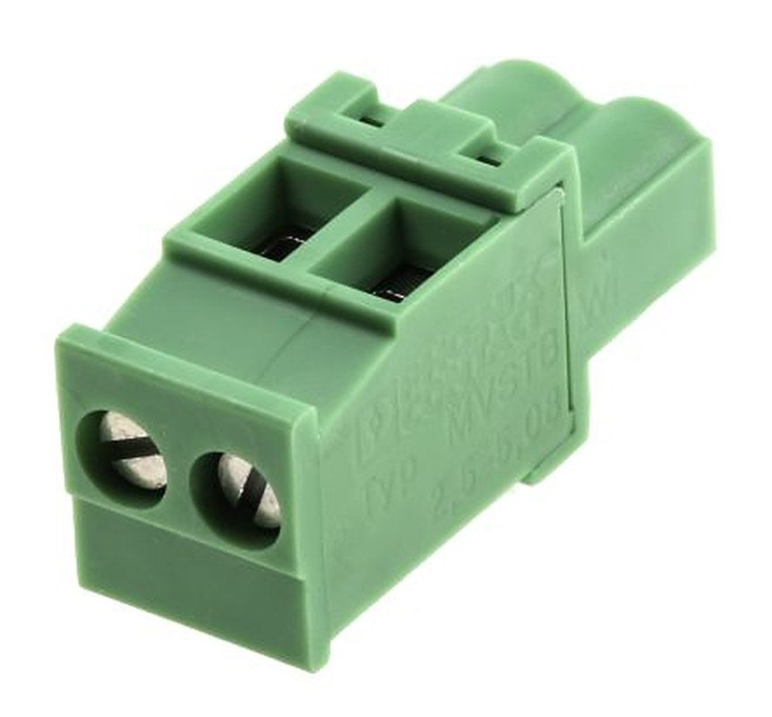 Phoenix Contact MVSTBW 2.5/2-ST-5.08 Series Pluggable Terminal Block, 2-Contact, 5.08 mm Pitch, 1 Row, 1792757