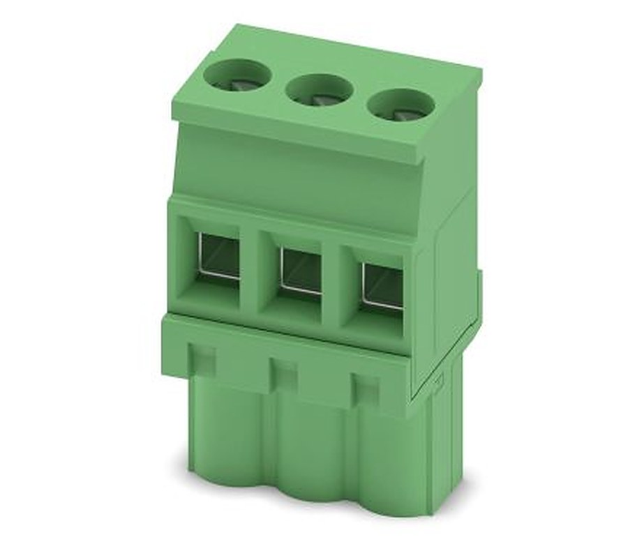Phoenix Contact MVSTBW 2.5/3-ST-5.08 Series Pluggable Terminal Block, 3-Contact, 5.08 mm Pitch, 1 Row, 1792760