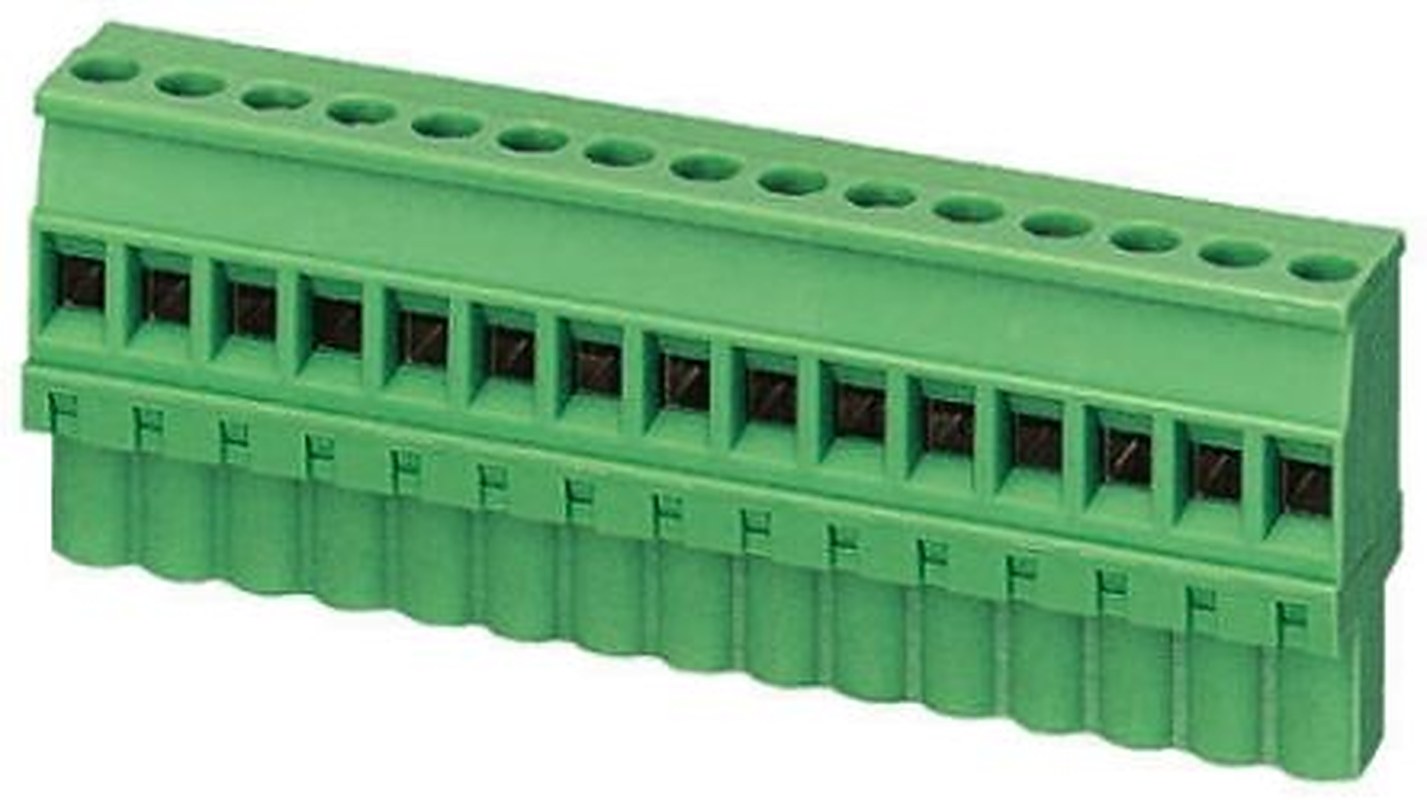 Phoenix Contact MVSTBW 2.5/10-ST-5.08 Series Pluggable Terminal Block, 10-Contact, 5.08 mm Pitch, 1 Row, 1792838