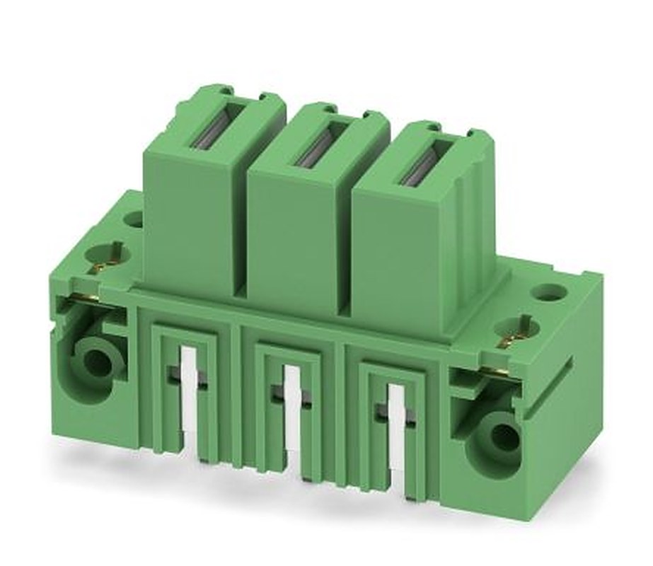 Phoenix Contact IPCV 35 HC/ 3-GF-15.00 Series Pluggable Terminal Block, 3-Contact, 15 mm Pitch, 1 Row, 1793561
