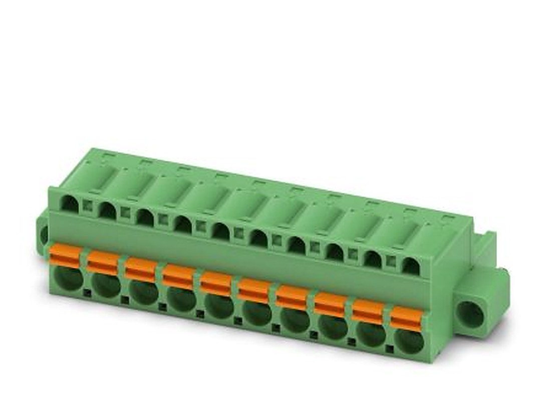 Phoenix Contact FKC 2.5/10-STF-5.08 EX Series Pluggable Terminal Block, 10-Contact, 5.08 mm Pitch, 1 Row, 1796076