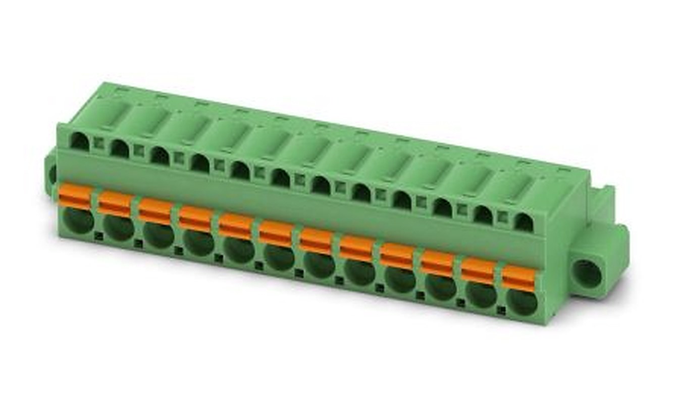 Phoenix Contact FKC 2.5/12-STF-5.08 EX Series Pluggable Terminal Block, 12-Contact, 5.08 mm Pitch, 1 Row, 1796092