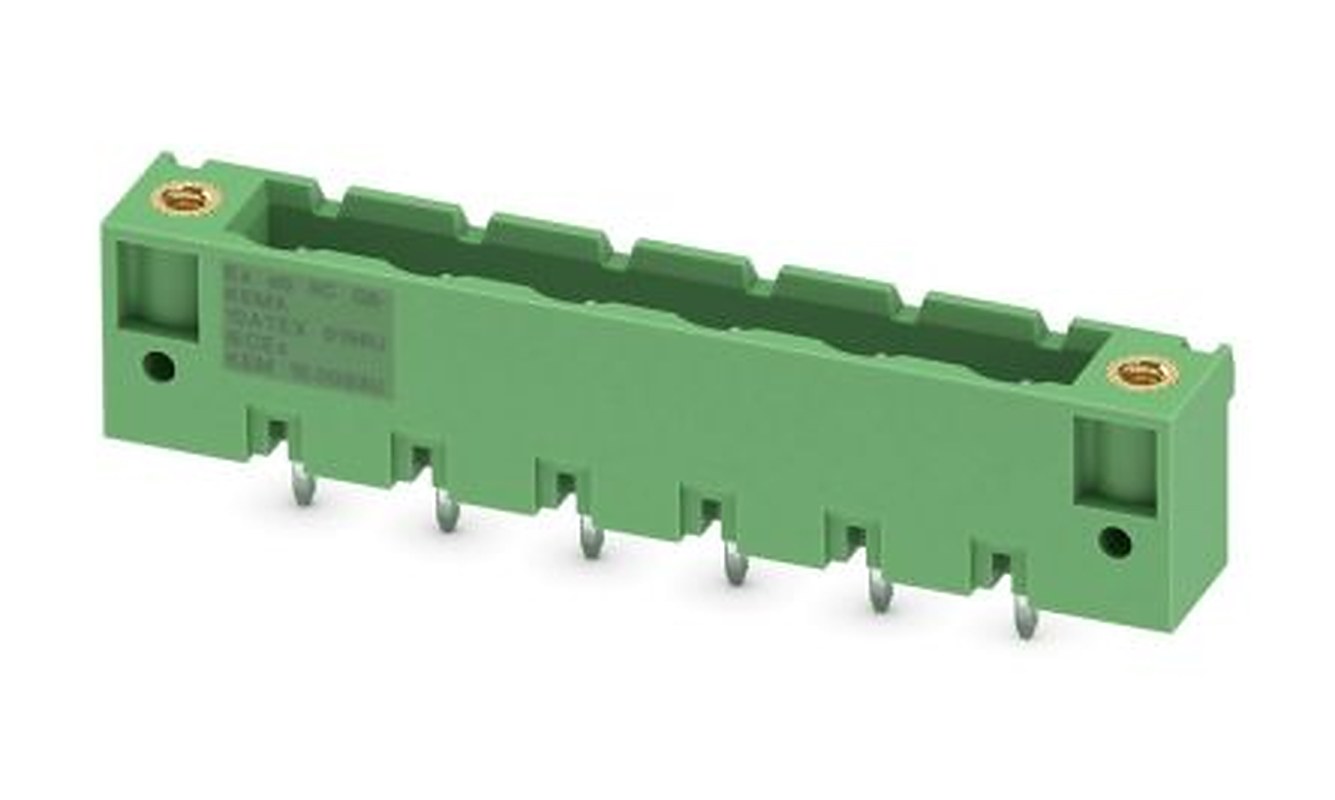 Phoenix Contact GMSTBV 2.5/ 6-GF-7.62 EX Series Pluggable Terminal Block, 6-Contact, 7.62 mm Pitch, 1 Row, 1796704