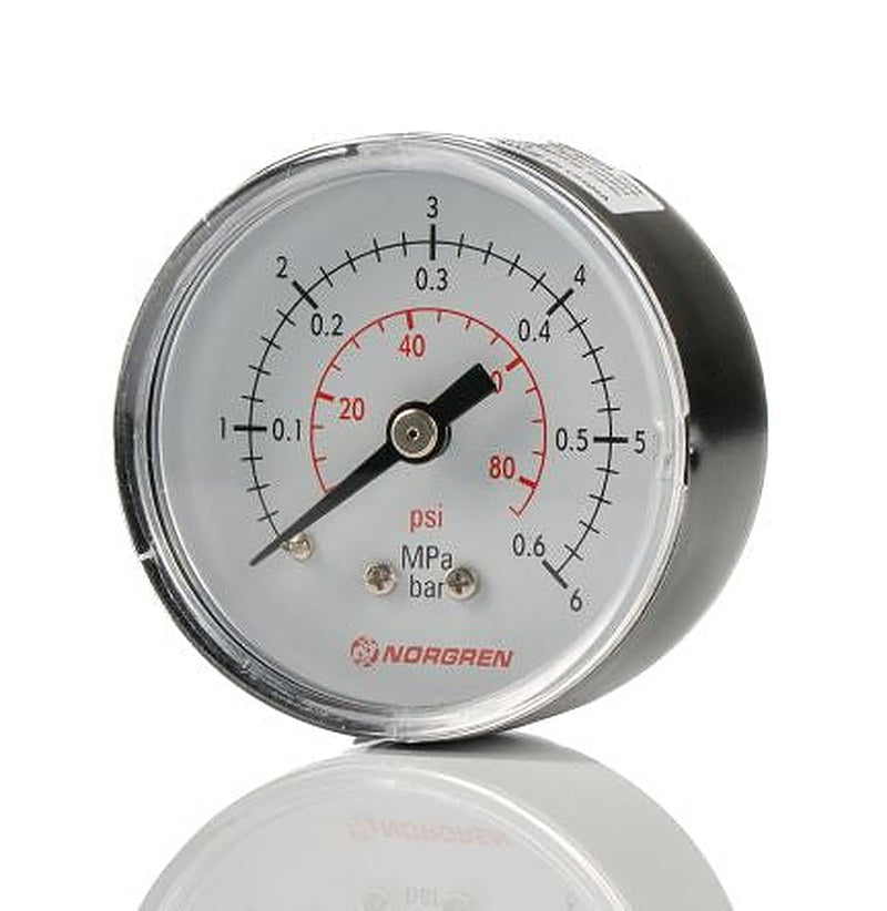 Norgren Pressure Gauge, 50 mm, 6 bar, UKAS