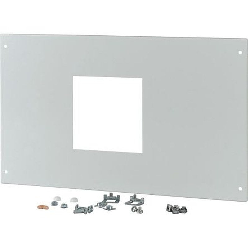 Eaton Grey 1 Gang Front Plate Steel Faceplate & Mount Plate