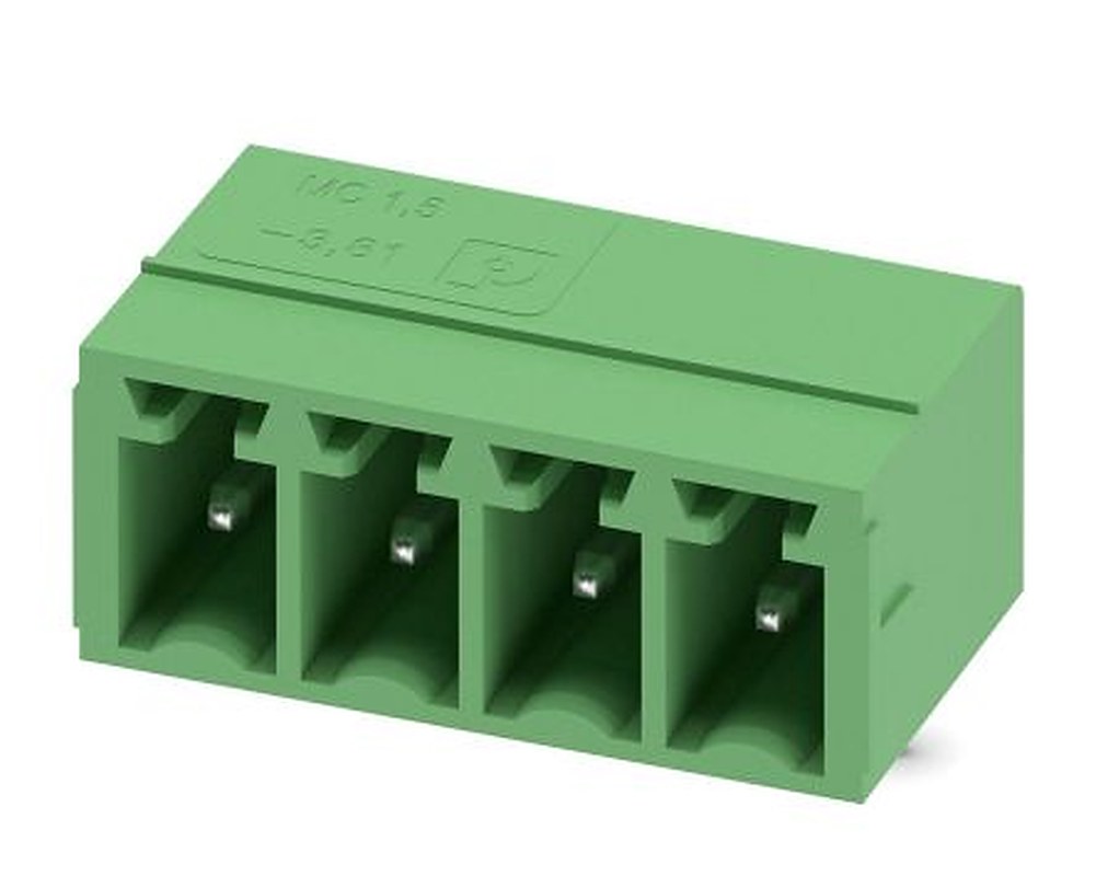 Phoenix Contact MC 1.5/ 4-G-3.81 Series Pluggable Terminal Block, 4-Contact, 3.81 mm Pitch, 1 Row, 1803293