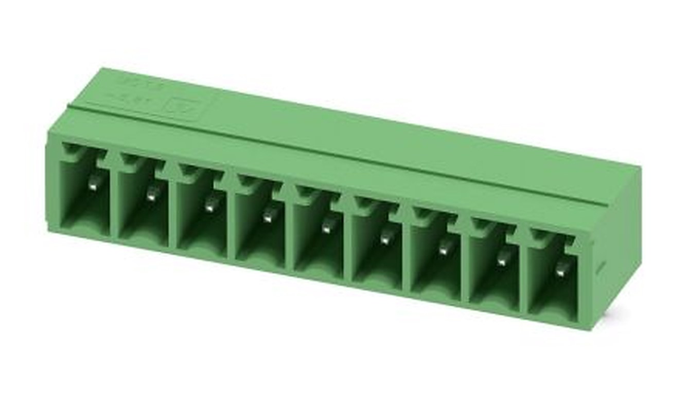 Phoenix Contact MC 1.5/ 9-G-3.81 Series Pluggable Terminal Block, 9-Contact, 3.81 mm Pitch, 1 Row, 1803345
