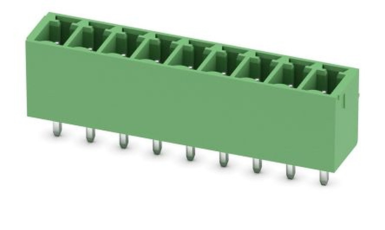Phoenix Contact MCV 1.5/9-G-3.81 Series Pluggable Terminal Block, 9-Contact, 3.81 mm Pitch, 1 Row, 1803497