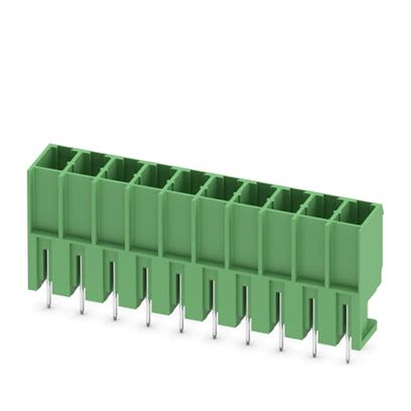 Phoenix Contact PCV Series Straight Wave Soldering Mount PCB Header, 10 Contact(s), 7.62 mm Pitch, 1 Row, Shrouded