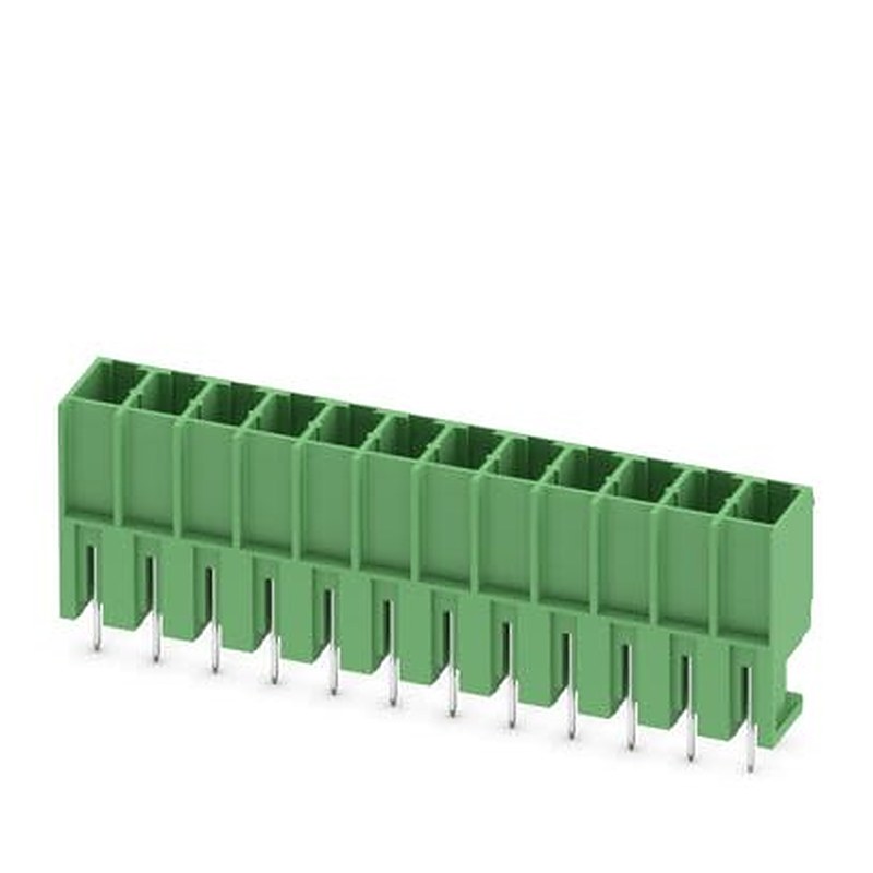 Phoenix Contact PCV Series Straight Wave Soldering Mount PCB Header, 12 Contact(s), 7.62 mm Pitch, 1 Row, Shrouded