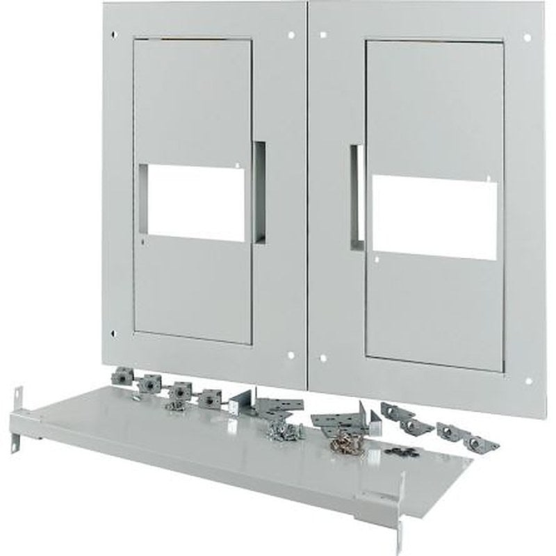 Eaton Grey 2 Gang Front Plate Steel Faceplate & Mount Plate