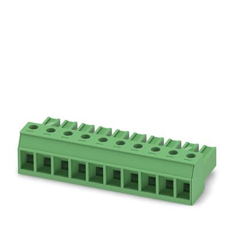 Phoenix Contact PC Series PCB Terminal Block, 10-Contact, 7.62 mm Pitch, Push-in, 1 Row Socket