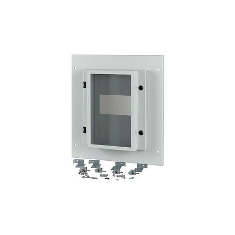 Eaton Grey 3 Gang Front Plate Steel Faceplate & Mount Plate