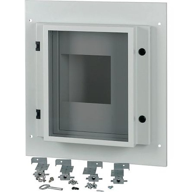 Eaton Grey 1 Gang Front Plate Steel Faceplate & Mount Plate
