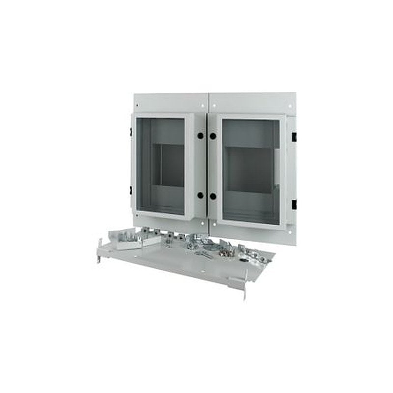 Eaton Grey 2 Gang Front Plate Steel Faceplate & Mount Plate