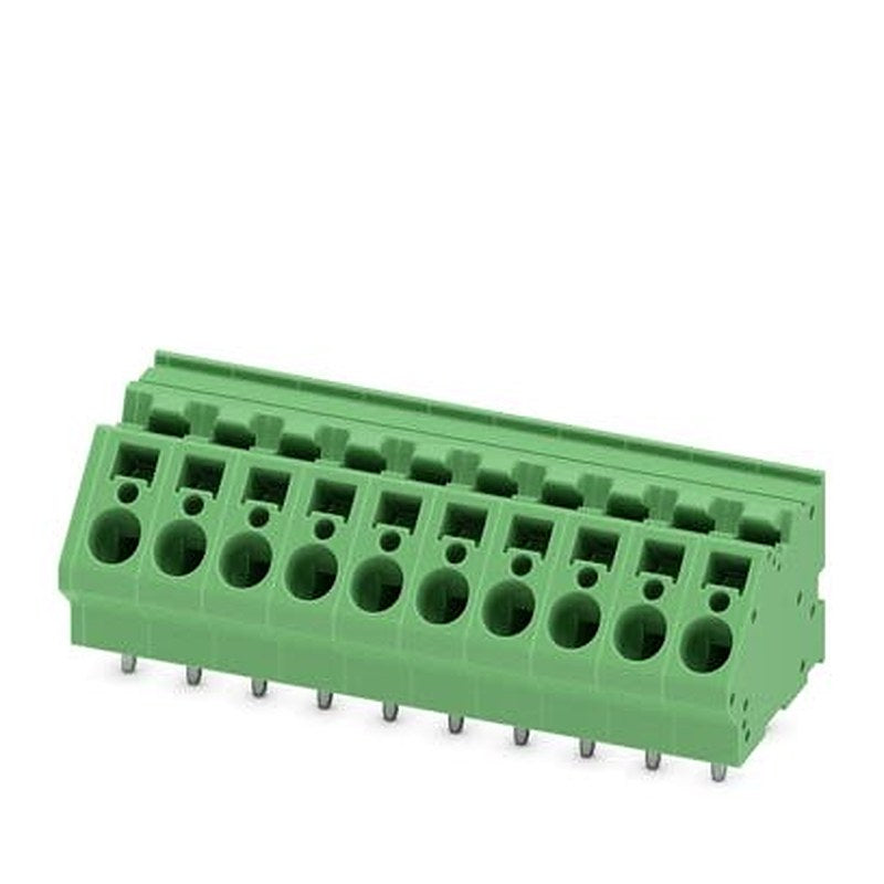 Phoenix Contact ZFKDSA 4 Series PCB Terminal Block, 10-Contact, 7.5 mm Pitch, Wave Soldering Mount, 1 Row