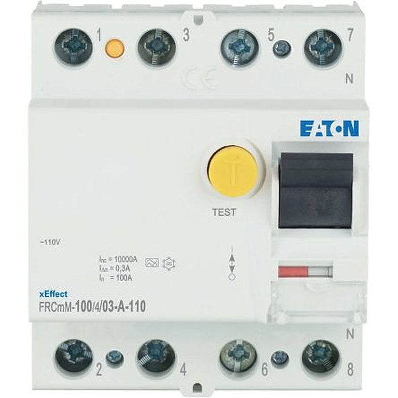 Eaton xEffect - FRCmM Series Residual Current Circuit Breaker, 100A, 4-Pole, 300 mA, Type A, 1000 A 210V ac