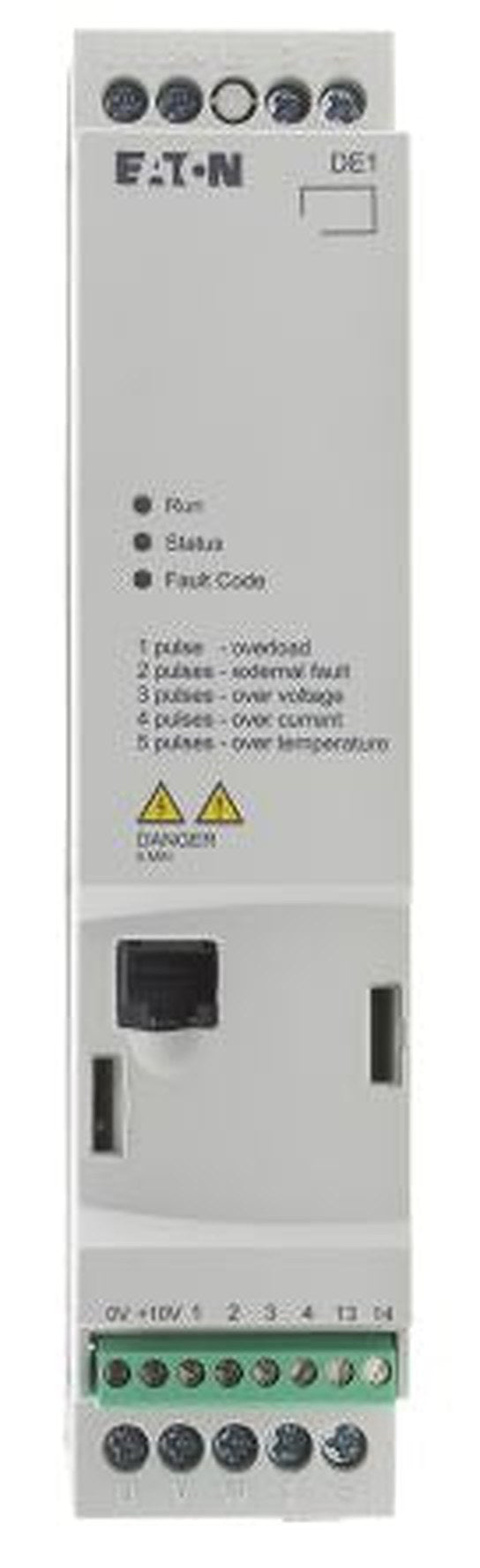 Eaton Variable Speed Starter, 0.37 kW 230V ac, 1 Phase 2.3 A, DE11 Series