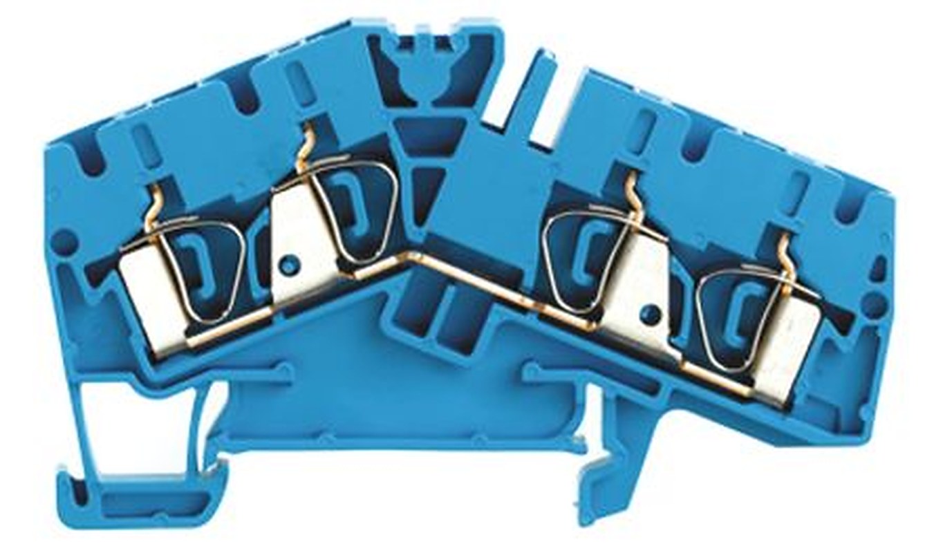 Weidmüller 1806990000 Z Series Feed Through Terminal Block Blue, 1-Level, Clamp