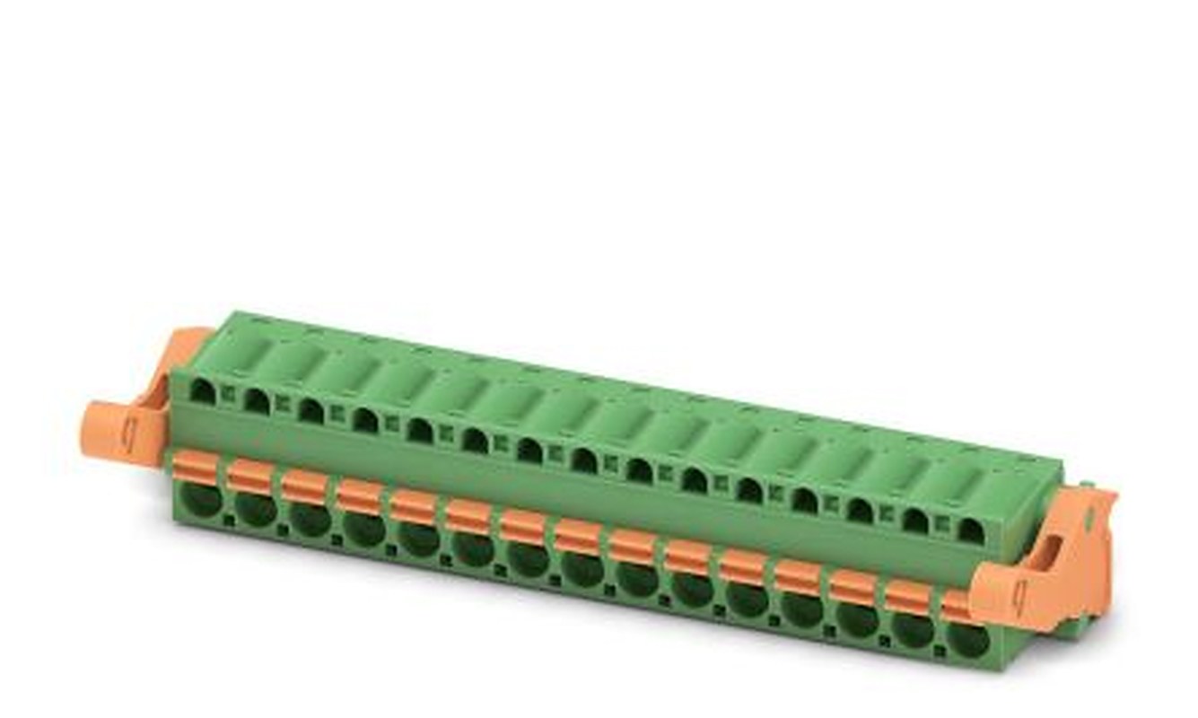 Phoenix Contact FKC 2.5/15-ST-5.08-LR Series Pluggable Terminal Block, 15-Contact, 5.08 mm Pitch, 1 Row, 1810926