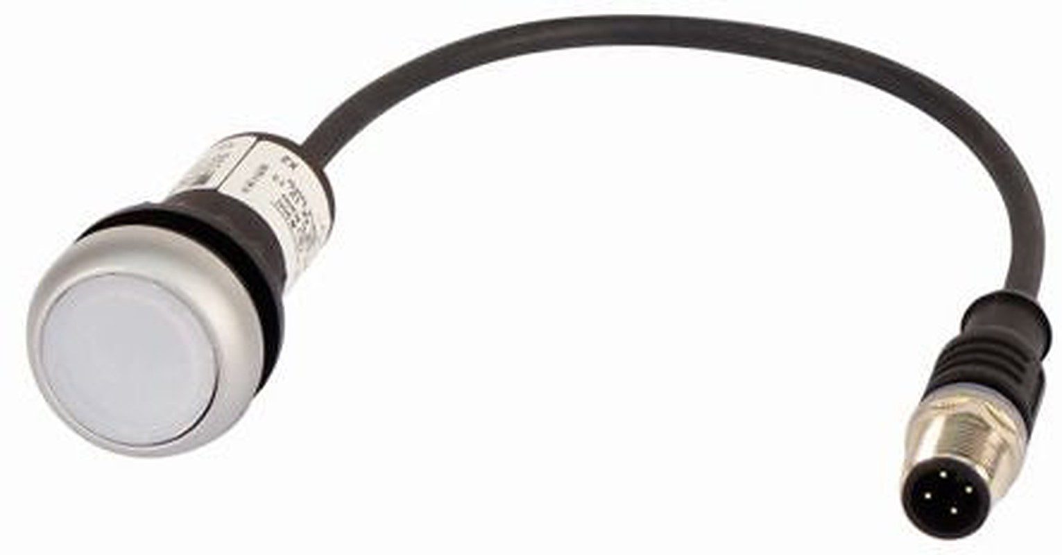 Eaton C22 Series Illuminated Push Button Switch, Panel Mount, 22 mm Cutout White, SPST, IP67, IP69K