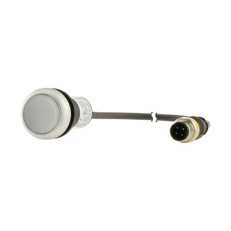Eaton C22 Series Illuminated Push Button Actuator, Panel Mount, 22 mm Cutout White, 1 NO, IP67, IP69K