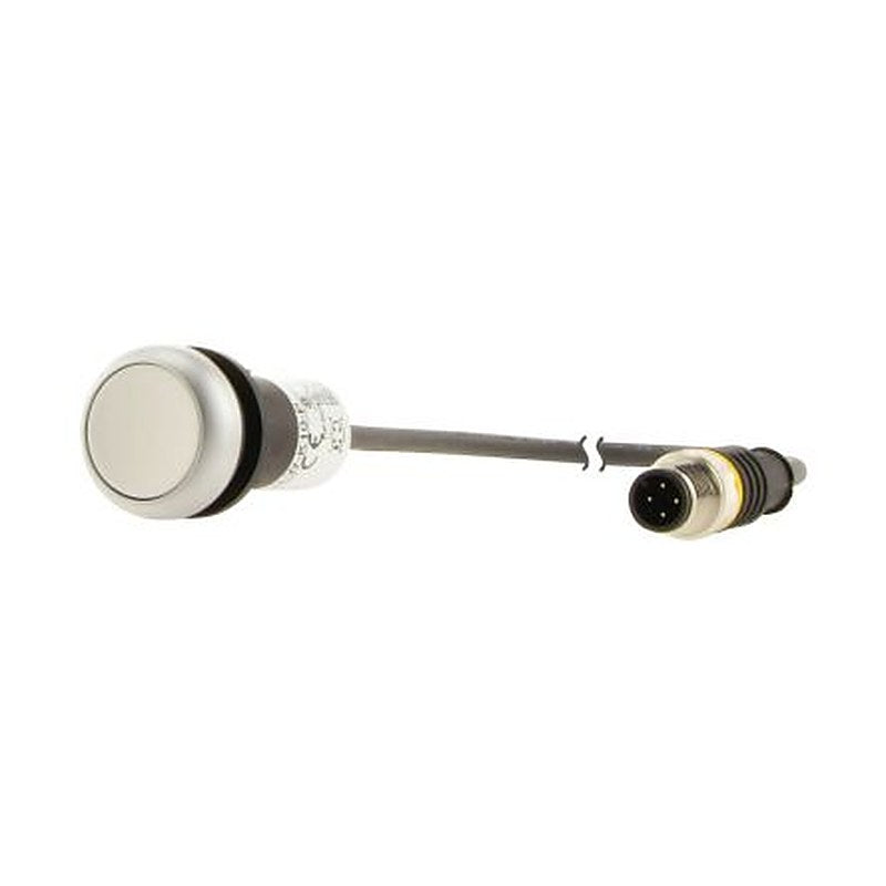 Eaton C22 Series Push Button Switch, Panel Mount, 22 mm Cutout White, 1 NO, IP67, IP69K
